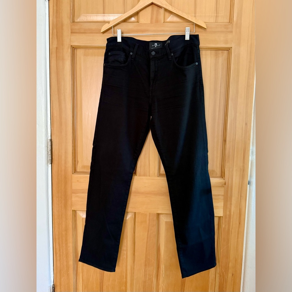 7 For All Mankind Men's Slim Black Jeans